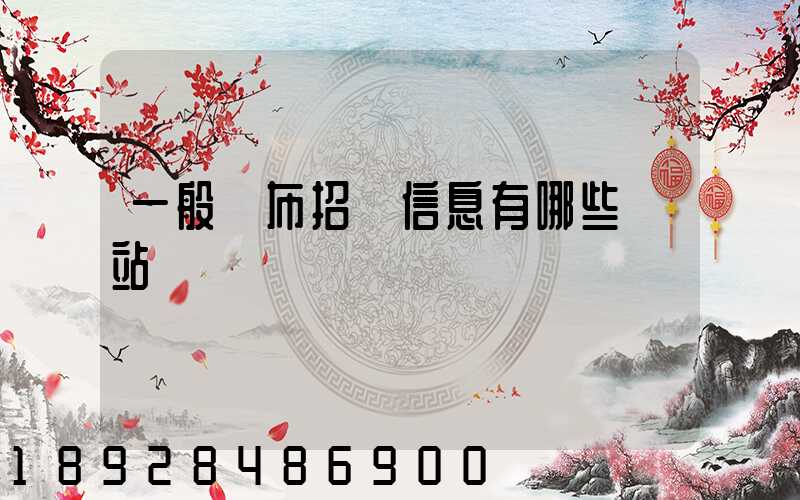 一般發布招標信息有哪些網站