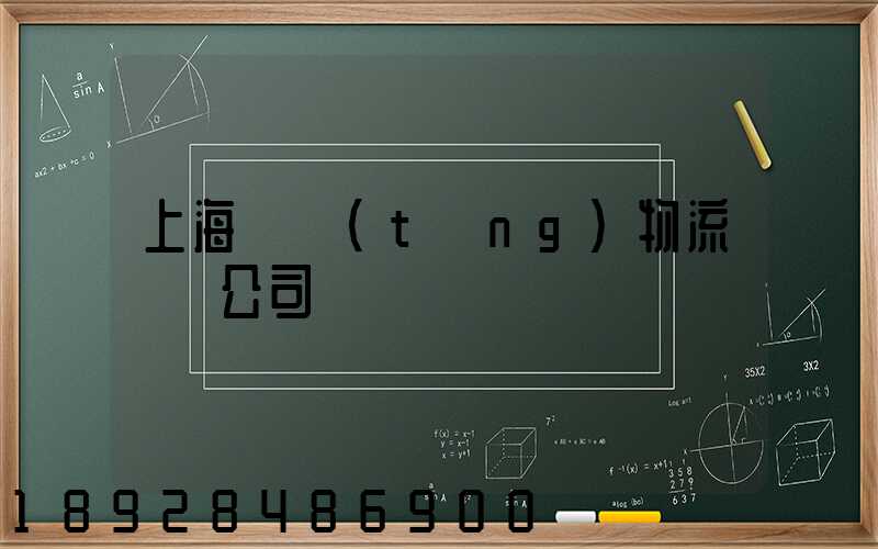 上海傳統(tǒng)物流運輸公司