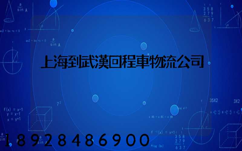 上海到武漢回程車物流公司