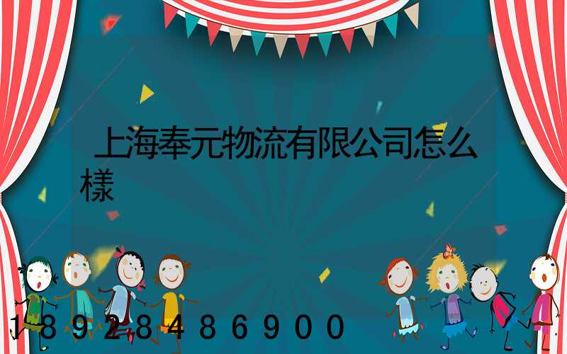 上海奉元物流有限公司怎么樣