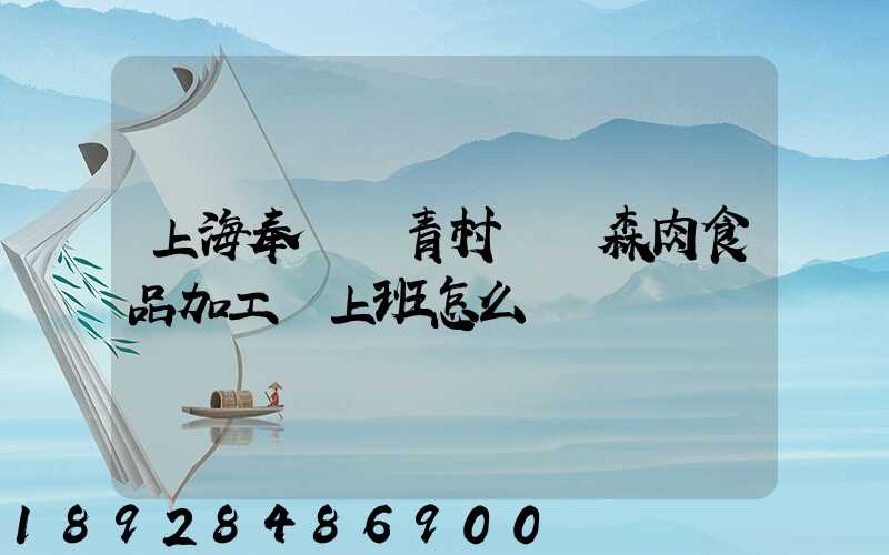 上海奉賢區青村鎮愛森肉食品加工廠上班怎么樣