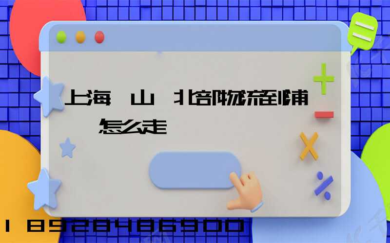 上海寶山區北部物流到浦東機場怎么走