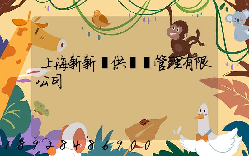 上海新新運供應鏈管理有限公司