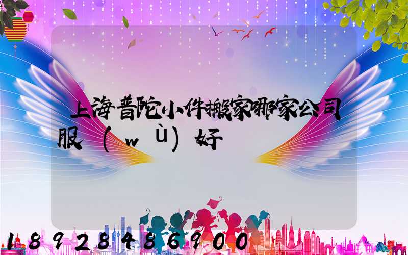 上海普陀小件搬家哪家公司服務(wù)好