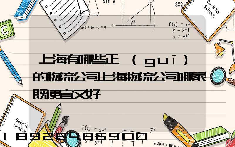 上海有哪些正規(guī)的物流公司上海物流公司哪家既便宜又好