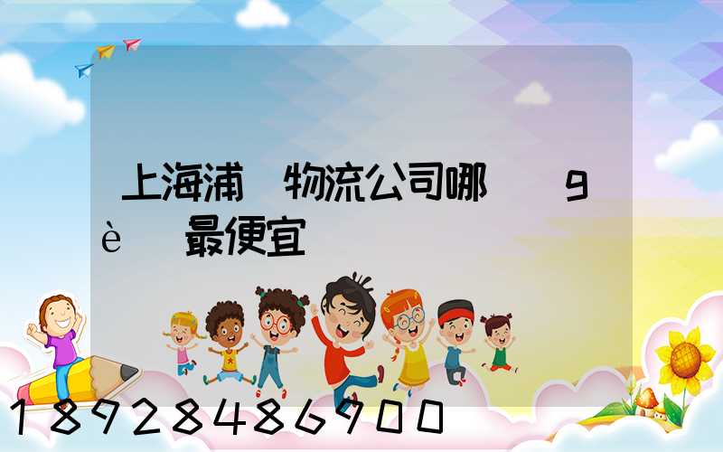 上海浦東物流公司哪個(gè)最便宜