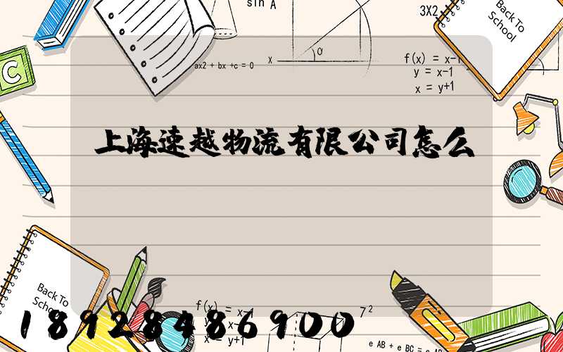 上海速越物流有限公司怎么樣