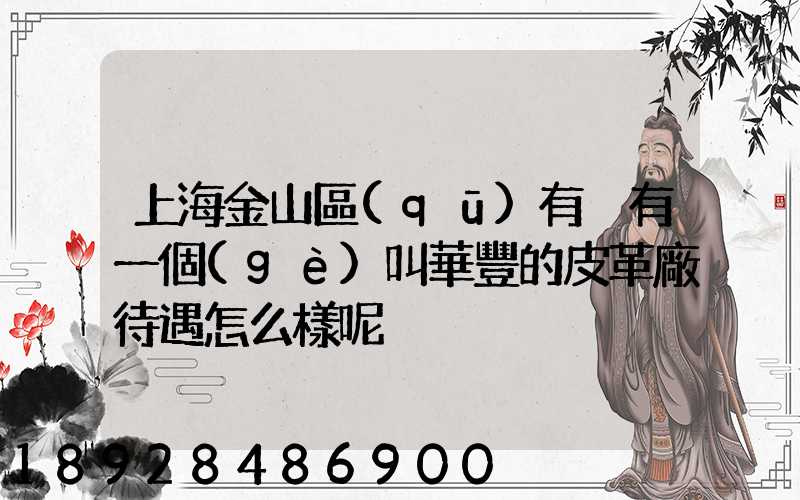 上海金山區(qū)有沒有一個(gè)叫華豐的皮革廠待遇怎么樣呢