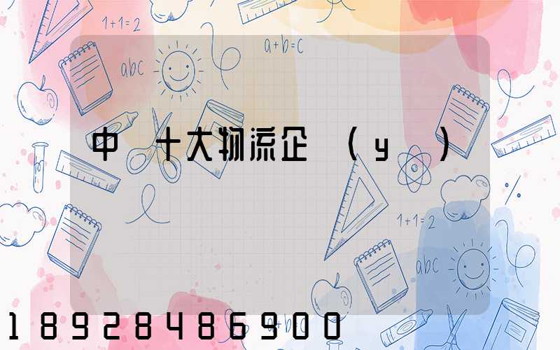 中國十大物流企業(yè)