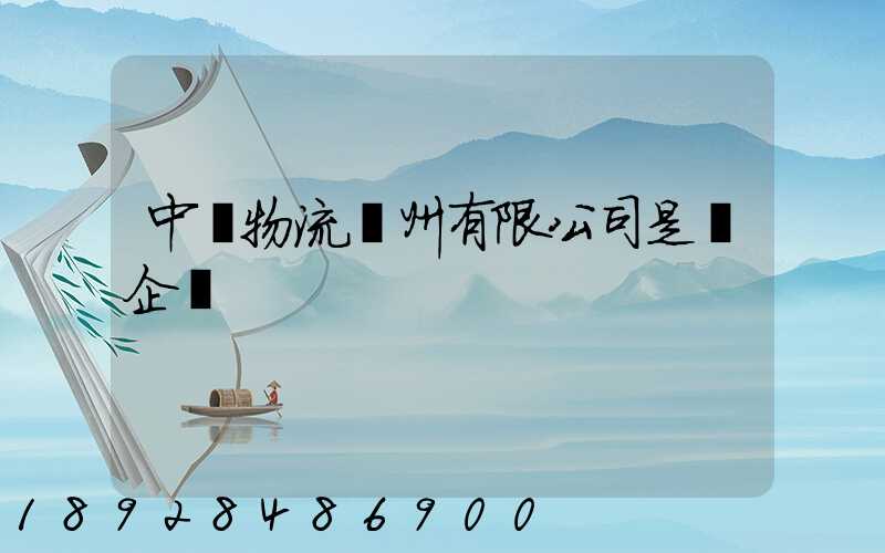 中國物流亳州有限公司是國企嗎