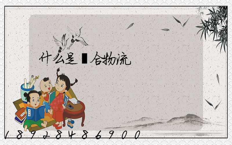 什么是綜合物流