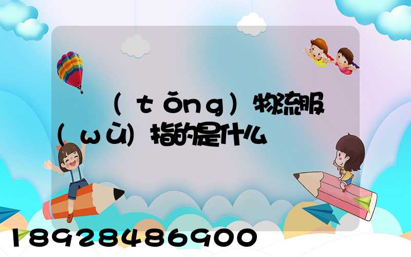 傳統(tǒng)物流服務(wù)指的是什么