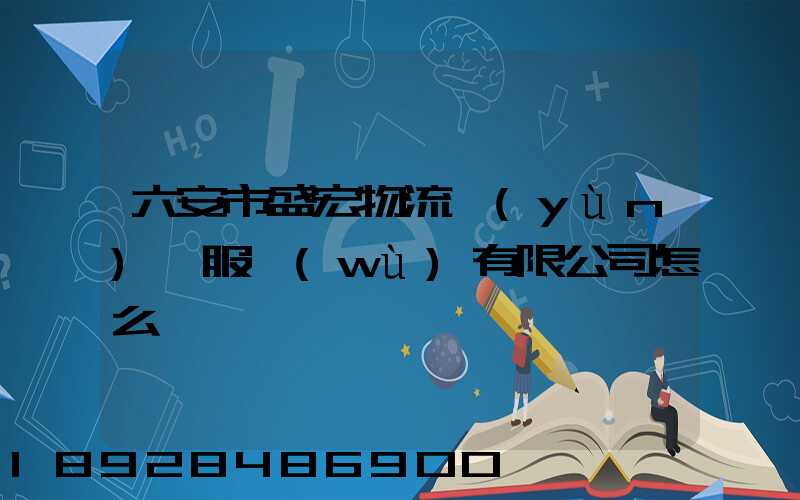 六安市盛宏物流運(yùn)輸服務(wù)有限公司怎么樣