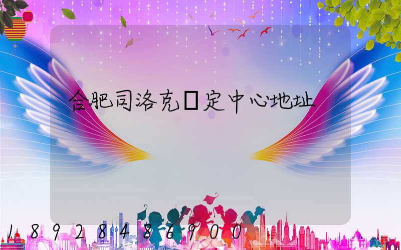 合肥司洛克鑒定中心地址