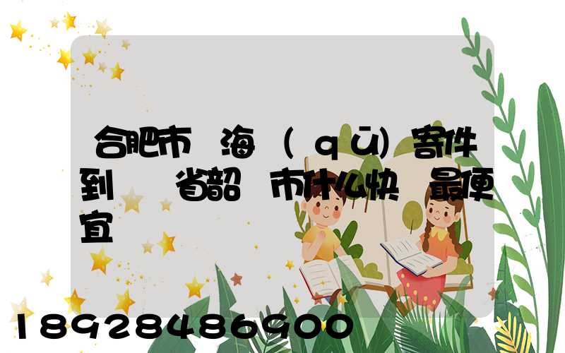 合肥市瑤海區(qū)寄件到廣東省韶關市什么快遞最便宜