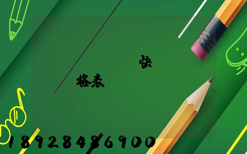 國(guó)際快遞價(jià)格表