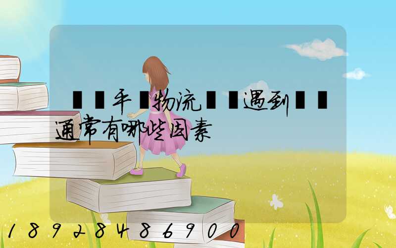 國內平臺物流環節遇到問題通常有哪些因素