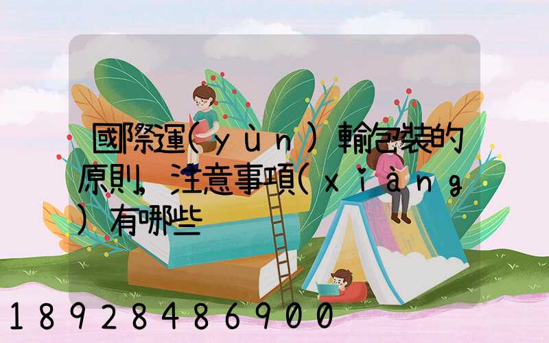 國際運(yùn)輸包裝的原則,注意事項(xiàng)有哪些