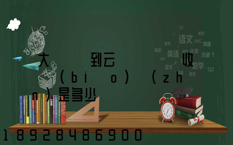 大連機場到云龍機場貨運收費標(biāo)準(zhǔn)是多少