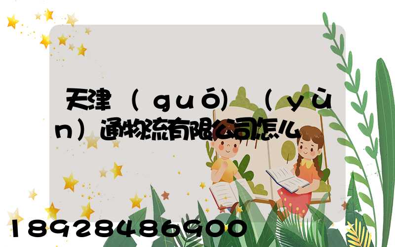 天津國(guó)運(yùn)通物流有限公司怎么樣