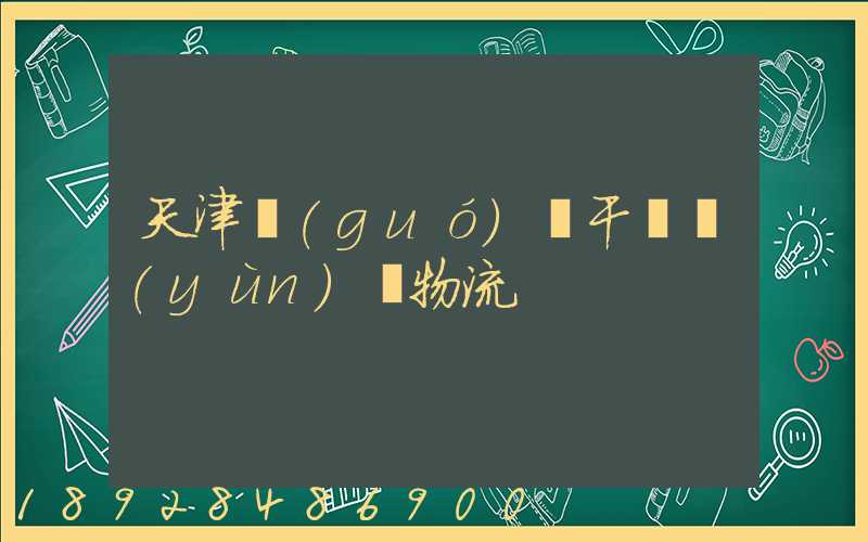 天津國(guó)際干線運(yùn)輸物流