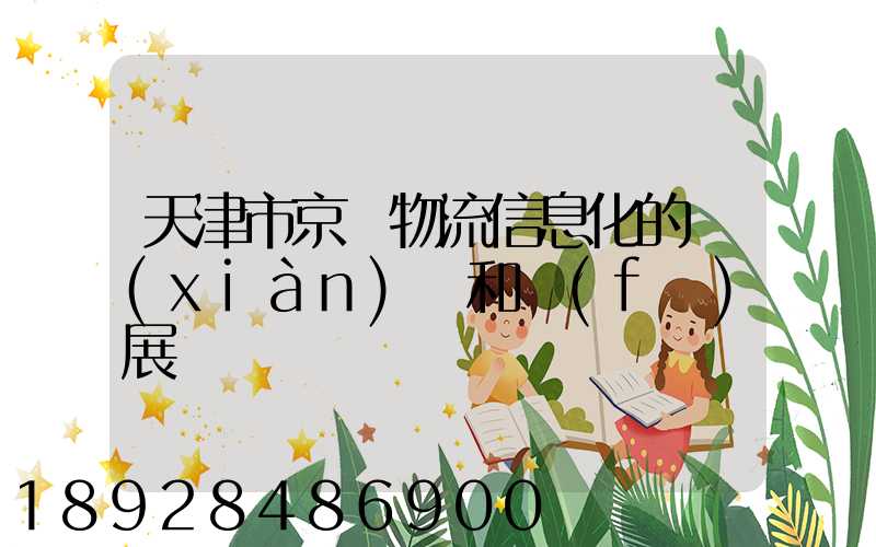 天津市京東物流信息化的現(xiàn)狀和發(fā)展