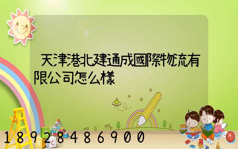 天津港北建通成國際物流有限公司怎么樣