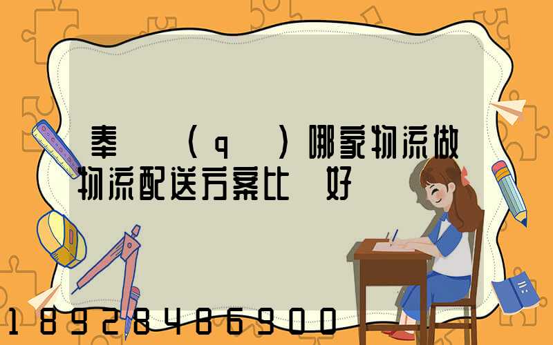 奉賢區(qū)哪家物流做物流配送方案比較好