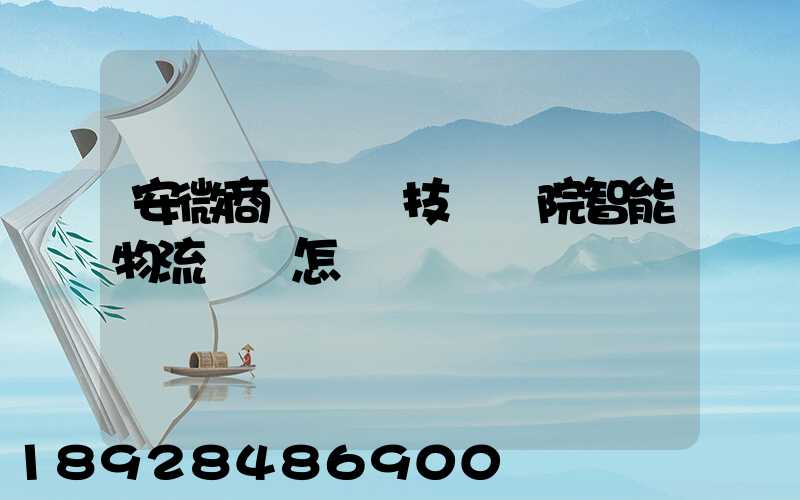 安微商貿職業技術學院智能物流專業怎樣