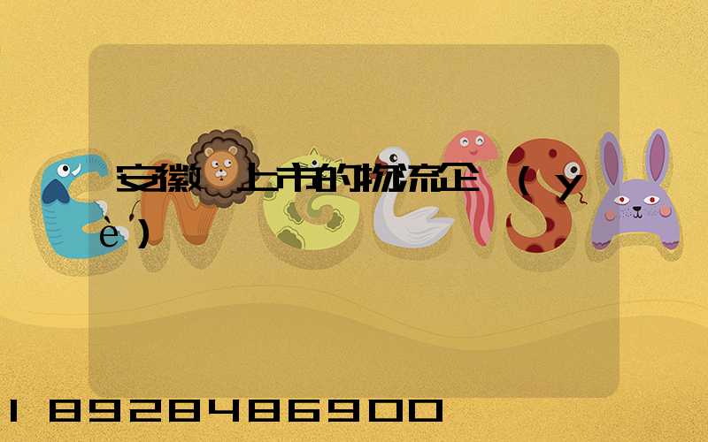 安徽沒上市的物流企業(yè)