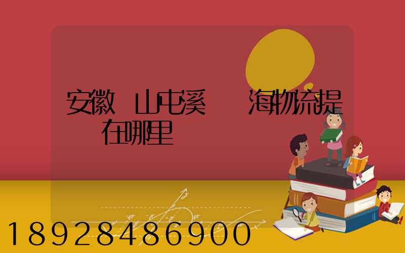 安徽黃山屯溪錦亞海物流提貨點在哪里