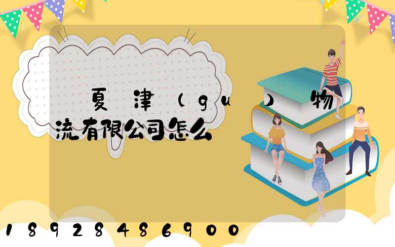 寧夏寧津國(guó)際物流有限公司怎么樣