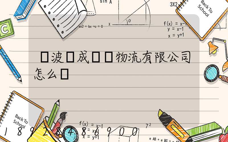 寧波嶸成國際物流有限公司怎么樣