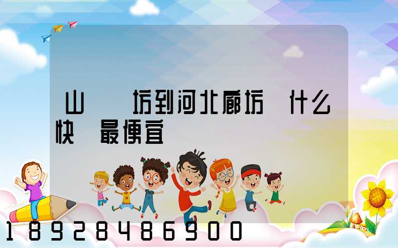 山東濰坊到河北廊坊發什么快遞最便宜