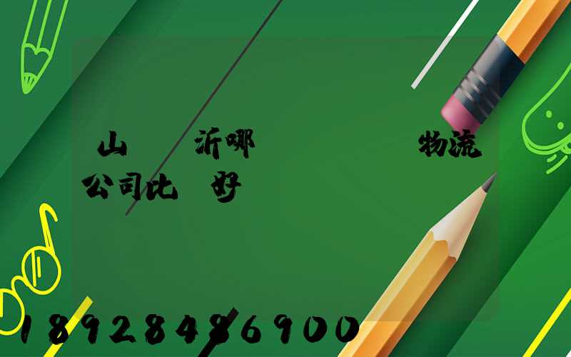 山東臨沂哪個(gè)物流公司比較好