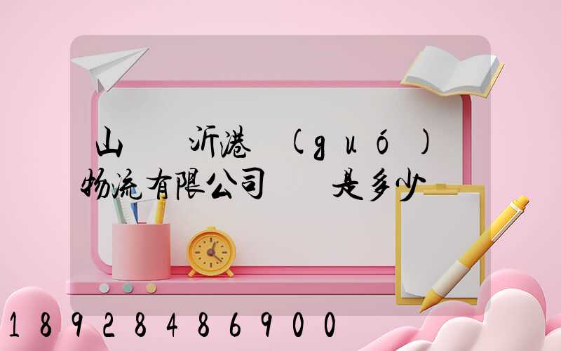 山東臨沂港國(guó)際物流有限公司電話是多少