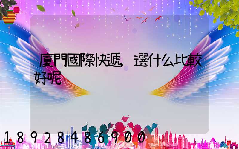 廈門國際快遞,選什么比較好呢