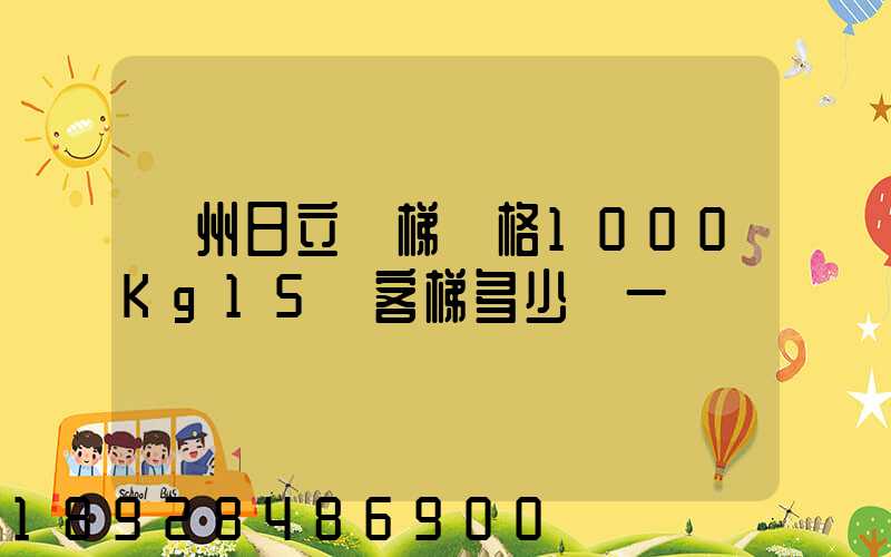 廣州日立電梯價格1000Kg15層客梯多少錢一臺