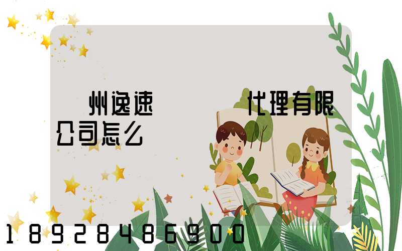 廣州逸速國際貨運代理有限公司怎么樣