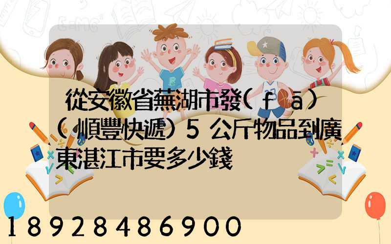 從安徽省蕪湖市發(fā)(順豐快遞)5公斤物品到廣東湛江市要多少錢