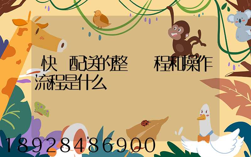 快遞配送的整個過程和操作流程是什么