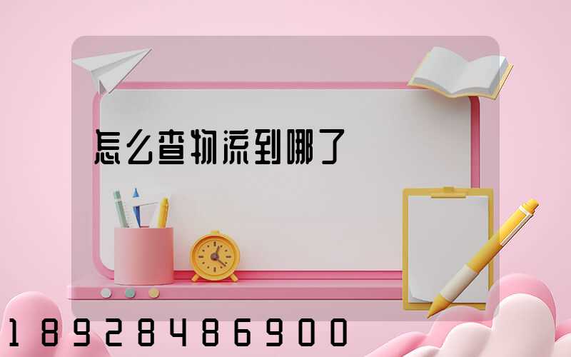 怎么查物流到哪了