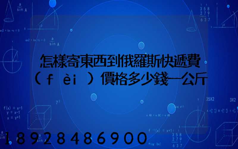 怎樣寄東西到俄羅斯快遞費(fèi)價格多少錢一公斤