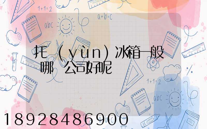 托運(yùn)冰箱一般選擇哪個公司好呢