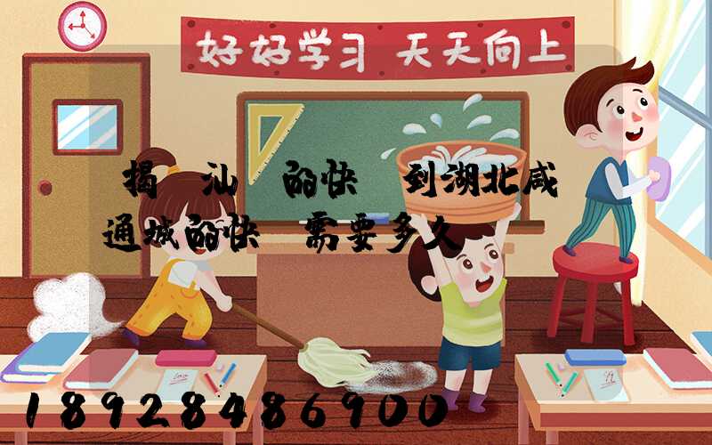 揭陽汕頭的快遞到湖北咸寧通城的快遞需要多久。