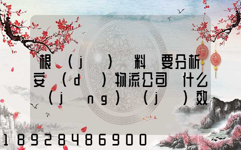 根據(jù)資料簡要分析安達(dá)物流公司為什么經(jīng)濟(jì)效益不明顯