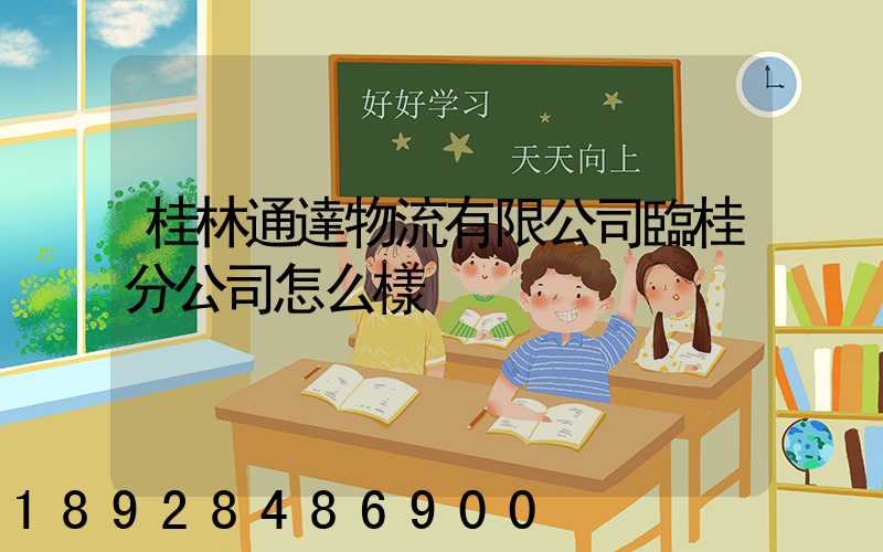 桂林通達物流有限公司臨桂分公司怎么樣