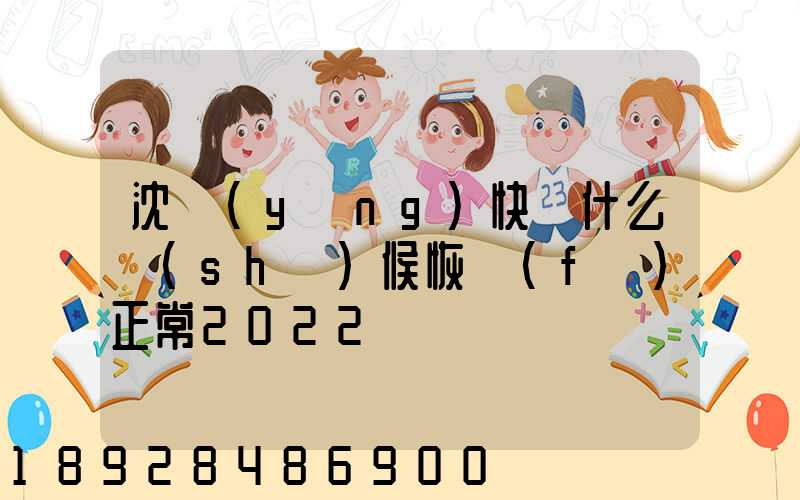 沈陽(yáng)快遞什么時(shí)候恢復(fù)正常2022