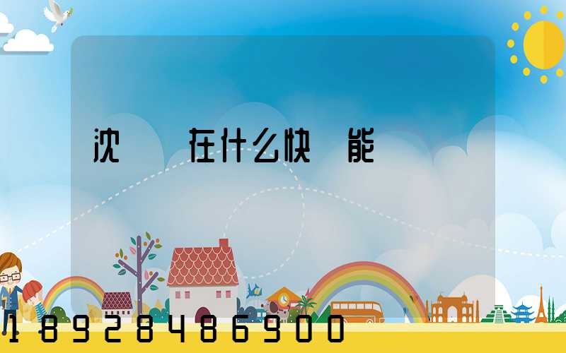 沈陽現在什么快遞能發