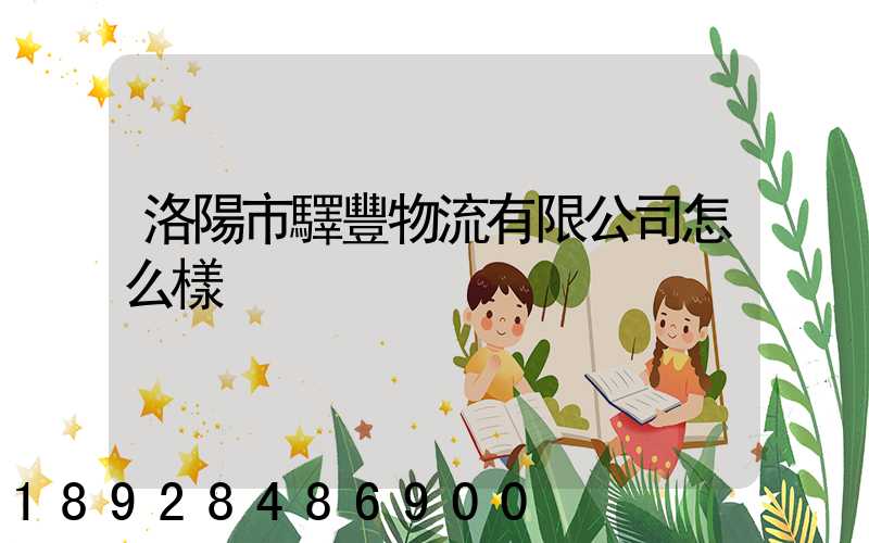 洛陽市驛豐物流有限公司怎么樣